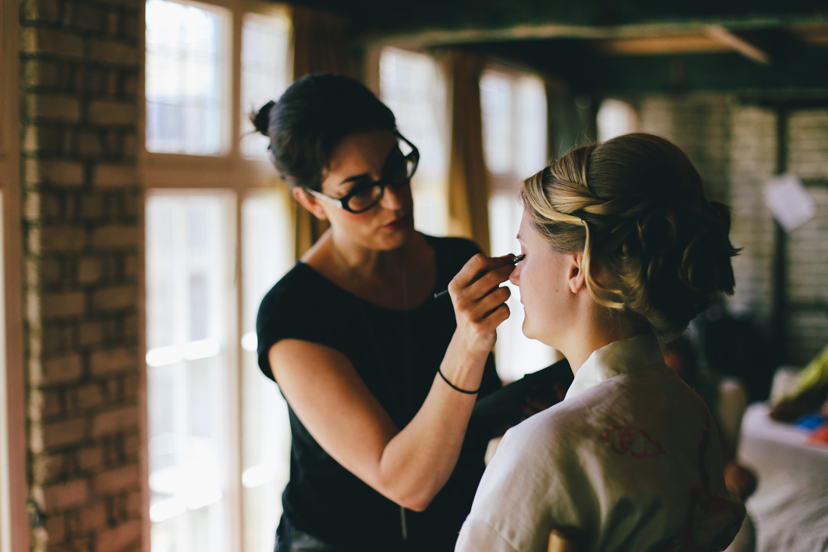 Bridal beauty at Prussia Cove, Cornwall wedding by Love Oh Love Photography