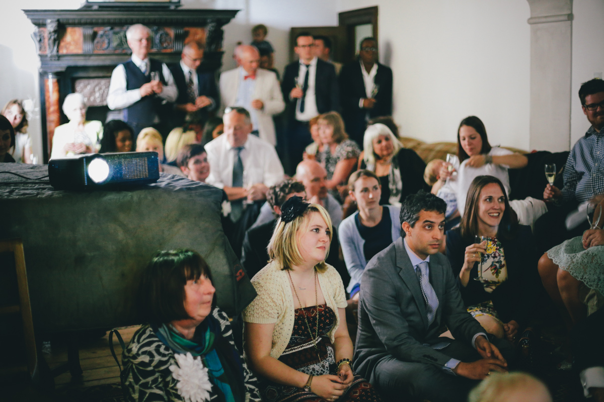 Wedding guests at Prussia Cove, Cornwall wedding by Love Oh Love Photography