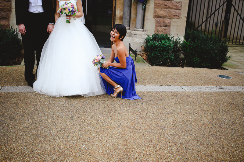 quirky bride and groom portraits in London by Love oh Love photography