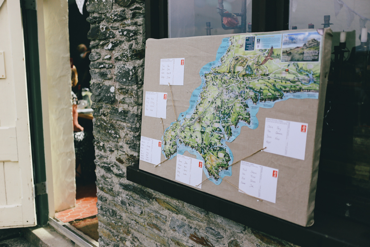 Ideas for wedding seating plan at Prussia Cove, Cornwall by Love Oh Love Photography