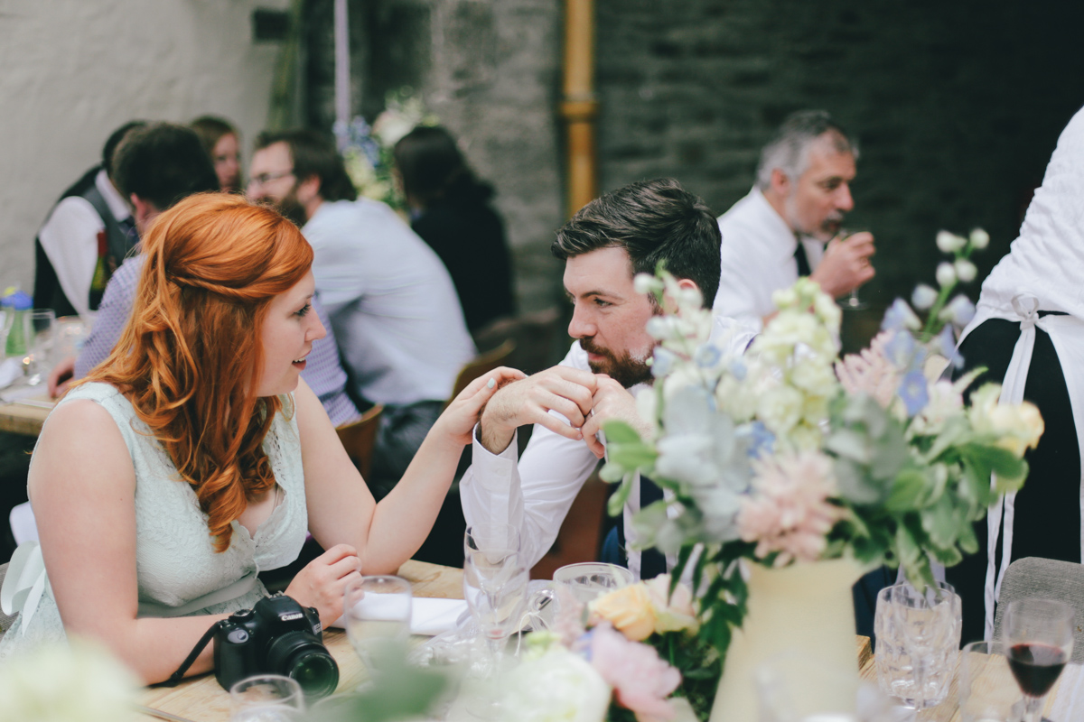 Candid shot at Prussia Cove, Cornwall Wedding by Love Oh Love Photography