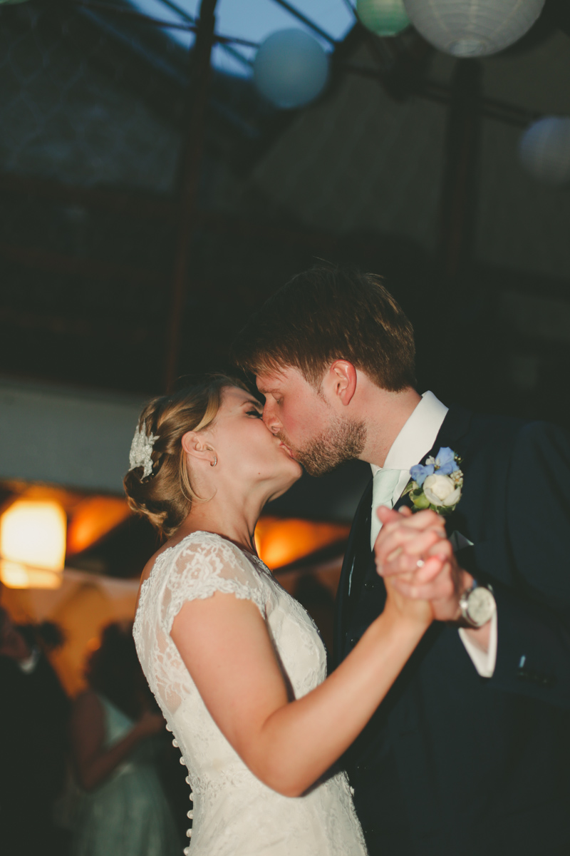 First dance as bride and groom at Prussia Cove, Cornwall wedding by Love Oh Love Photography