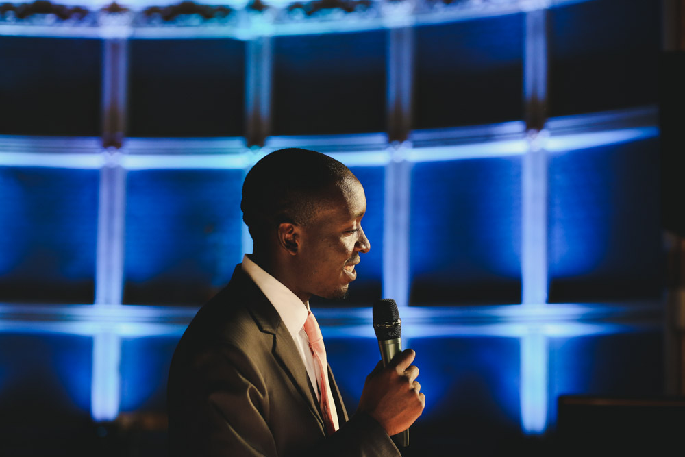 wedding speech at Old Finsbury Town Hall Guest at Old Finsbury Town Hall, London by Love oh Love photography