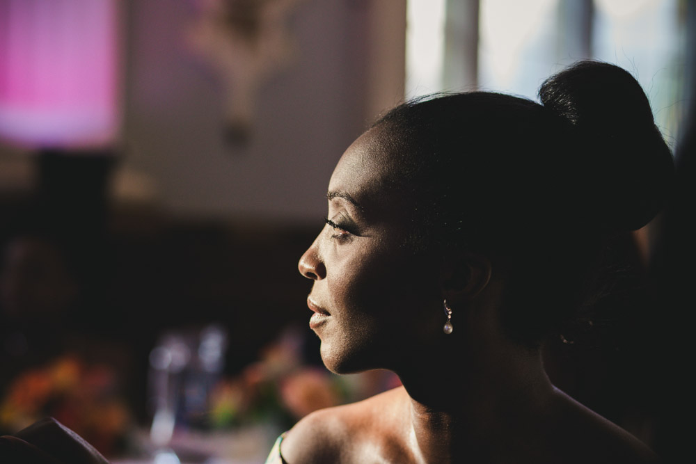 Laughter at Old Finsbury Town Hall wedding wedding speech at Old Finsbury Town Hall Guest at Old Finsbury Town Hall, London by Love oh Love photography